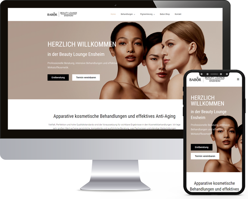 Webdesign Beauty Lounge Ensheim
